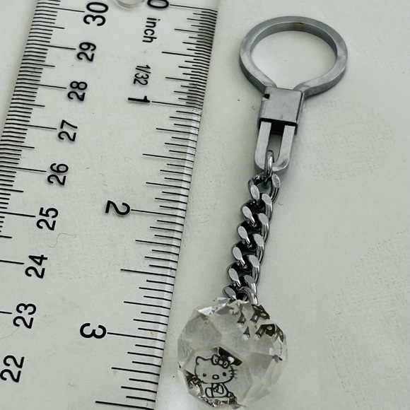 Vintage Hello Kitty Crystal Keychain Charm Sanrio Employee Gift~ 1980’s Rare! - Picture 7 of 11